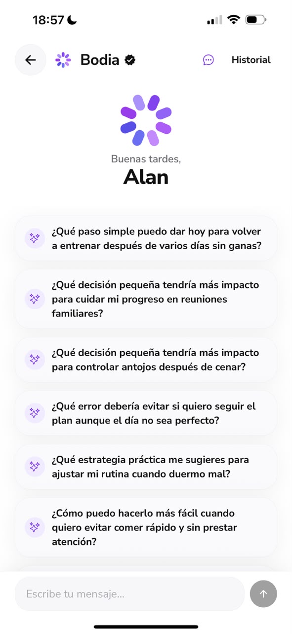 Coach con IA en Bodia